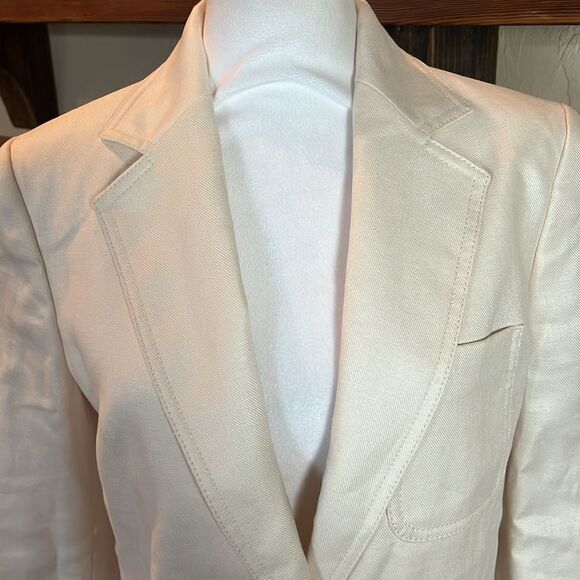 MaxMara Boemia Linen/Twill Pantsuit, Ivory, size 10 - Picture 3 of 16